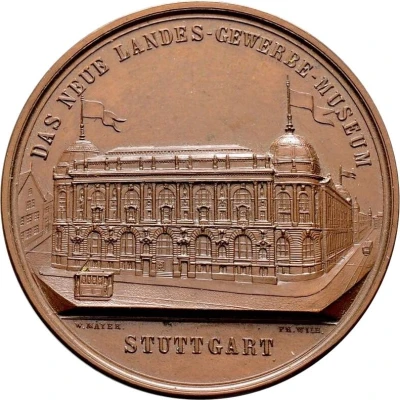Medal - Exhibition for electrical engineering and applied arts in Stuttgart back