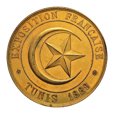 Medal - Exposition Française - Tunis 1889 gilt back