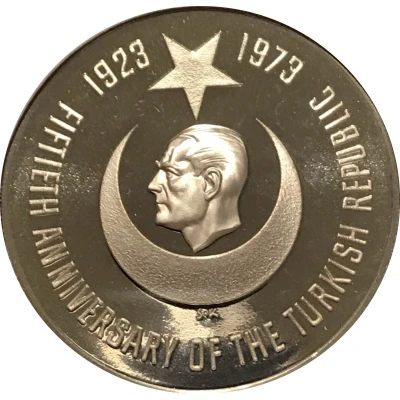 Medal - Fiftieth Anniversary of the Turkish Republic front