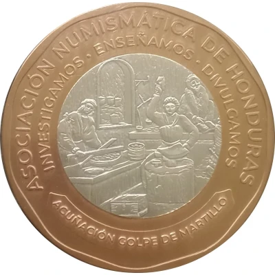 Medal - First Coins Minted in Honduras back