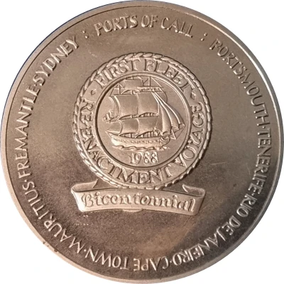 Medal - First Fleet Sailing to Australia 200th Anniversary front