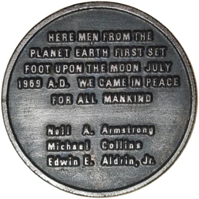 Medal - First Man On The Moon Event Souvenir back