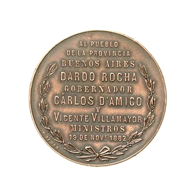 Medal - Founding of "La Plata" back