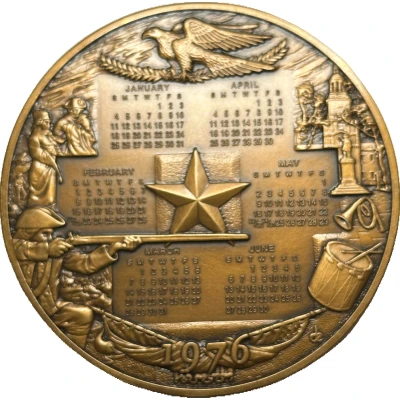 Medal - Franklin Mint Annual Calendar Bicentennial front