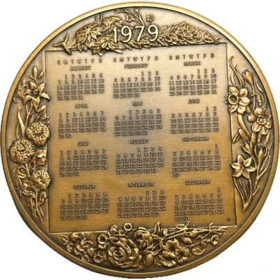 Medal - Franklin Mint Annual Calendar Time back