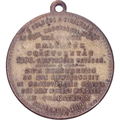 Medal - Franz Joseph I - Military Maneuver in Čakovec back