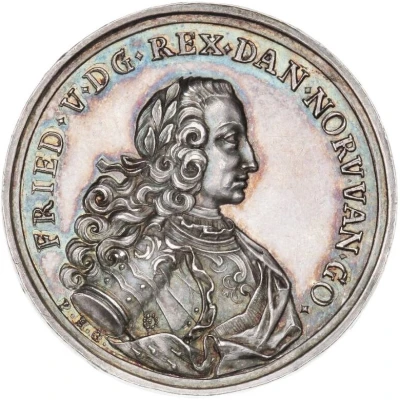 Medal - Frederik V Accession; silver issue front