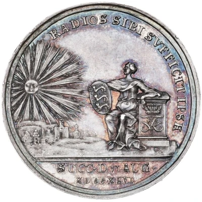 Medal - Frederik V Accession; silver issue back