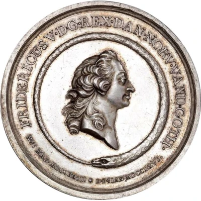 Medal - Frederik V Death of King; silver issue front