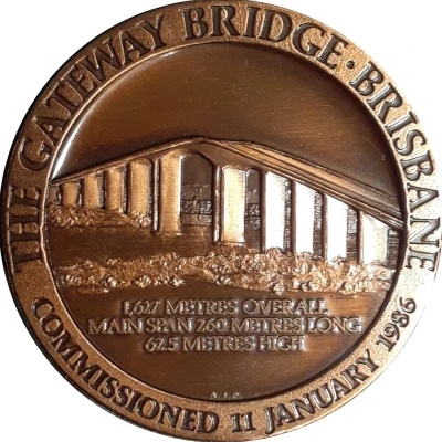 Medal - Gateway Bridge Brisbane Opened 11/1/ front