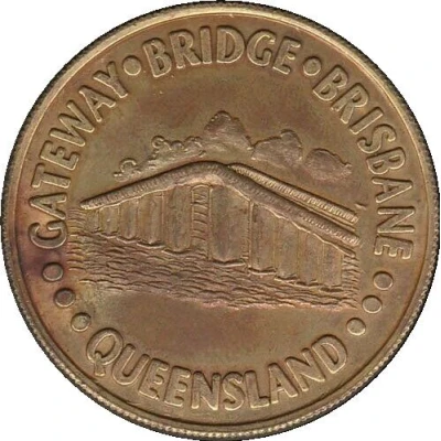 Medal - Gateway Bridge - Brisbane; QLD (Commemorative Souvenir) ND front