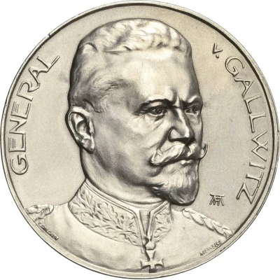Medal - General Max von Gallwitz and the invasion of Serbia with German troops front