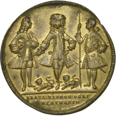 Medal - George II Capture of Cartagena front