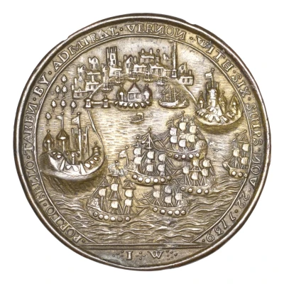 Medal - George II Capture of Portobello back