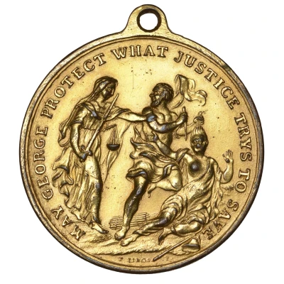 Medal - George II Dissensions; gilt front