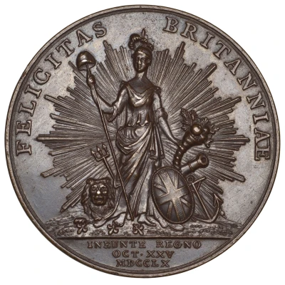 Medal - George III Accession; Pingo, bronze, 40mm back