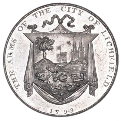 Medal - George III Lichfield Cathedral; white metal front