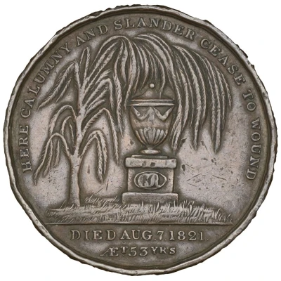 Medal - George IV Death of Caroline; Kempson, bronze back