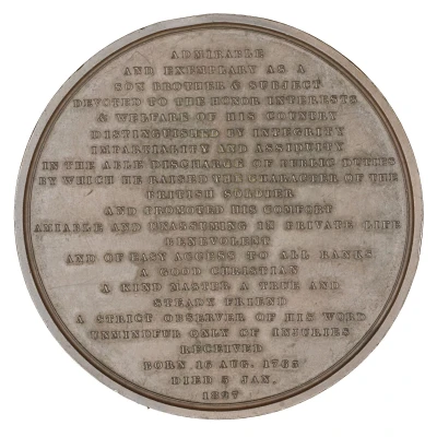 Medal - George IV Death of Prince Frederick; B. Pistrucci back