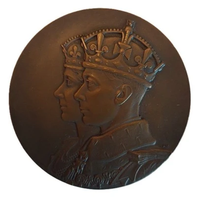 Medal - George VI Royal Visit; bronze, 54mm front