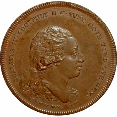 Medal - Gustav IV Swedish Academy of Sciences front