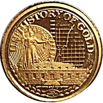 Medal - History of Gold Brasher Doubloon ND back