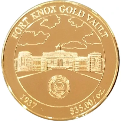 Medal - History of Gold Fort Knox Gold Vault ND front