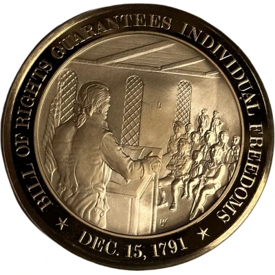 Medal - History of the United States Bill of Rights Guarantees Individual Freedoms ND front