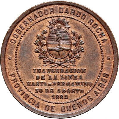 Medal - Inauguration line to Pergamino back