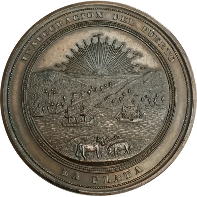 Medal - Inauguration of the port of La Plata Buenos Aires front