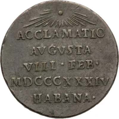 Medal - Isabella II back