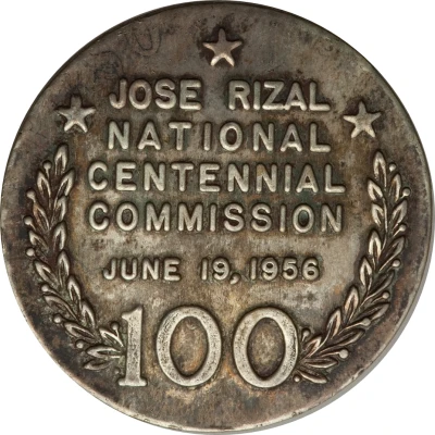 Medal - Jose Rizal Centennial Fund Drive back