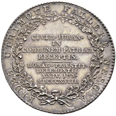 Medal "Jurathaler" - Unification of Jura with Bern back