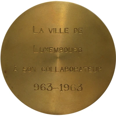 Medal - La ville de Luxembourg à ses collaborateurs ND back