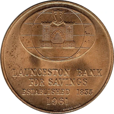 Medal - Launceston Bank - Abel Janszoon Tasman Company Medal back