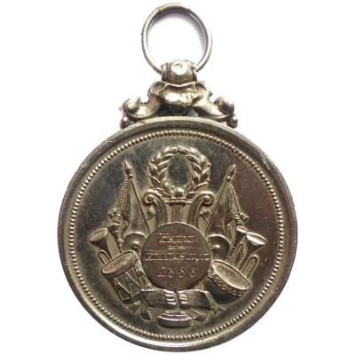 Medal - Leopold II - Gymnastics award medal back