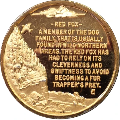 Medal - Longines Symphonette (America Wildlife - Red Fox) ND back