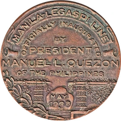 Medal - Manila Railroad Company back