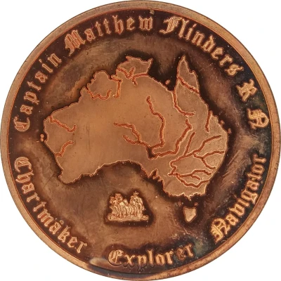 Medal - Matthew Flinders Bicentenary Commemorative Souvenir front