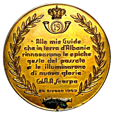 Medal - Military succesess of Colonel Scarpa in Albania back