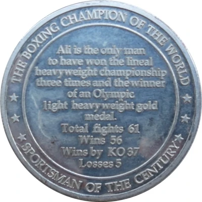 Medal - Muhammad Ali (The Boxing Champion Of The World) ND back