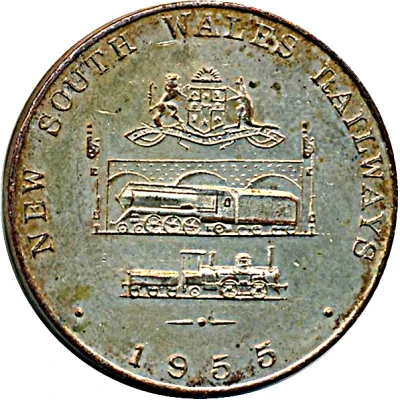 Medal - NSW Railways - 100th Anniversary Commemorative Souvenir front