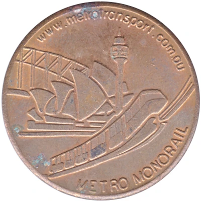 Medal - NSW - Sydney Metro Monorail; Type 1 (Tourist Souvenir) ND front