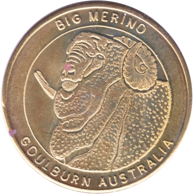 Medal - NSW - The Big Merino - Flipper (Tourist Souvenir) ND front