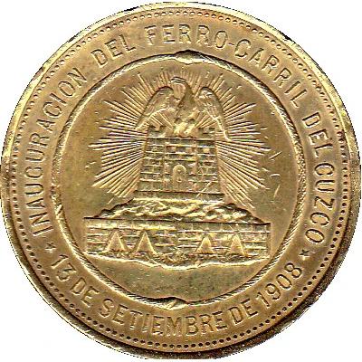 Medal - Opening of Cuzco Railway front