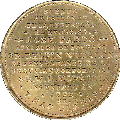 Medal - Opening of Cuzco Railway back