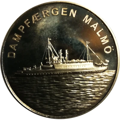 Medal - Orsund Bridge and Ferry (Oresund Strait, Denmark-Sweden) ND back