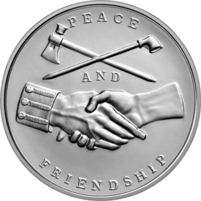 Medal - Peace and Friendship George Washington Presidential ND back