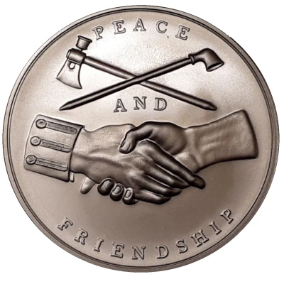 Medal - Peace and Friendship John Quincy Adams, President of the United States ND back