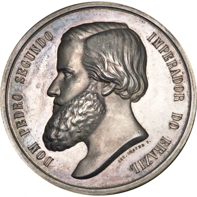 Medal - Pedro II New railway inauguration front